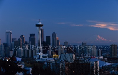  2002 11 - Seattle Skyline from Kerry Park at Sunset - Seattle, WA 