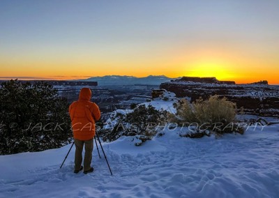  2019 02 23 - Sunrise Shooter (Oh, I'm not fooling anyone.  I'm still up from the night before.) - White Rim Overlook Trailhead at the Neck - Canyonlands NP, UT (Credit: Tim Hannifin) 