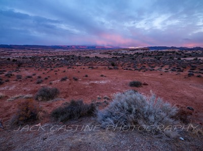  2020 11 26 - Sunset on the La Sal Mountains - Arches NP - Moab, Utah 
