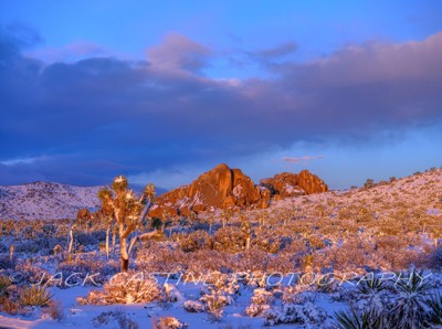  2023 03 01 - Sunset After the Blizzard Aftermath - Queen Valley - Joshua Tree NP, California 