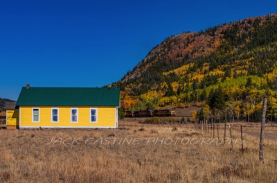  2018 09 15 - Old Schoolhouse and Union Pacific - Rollinsville, CO 