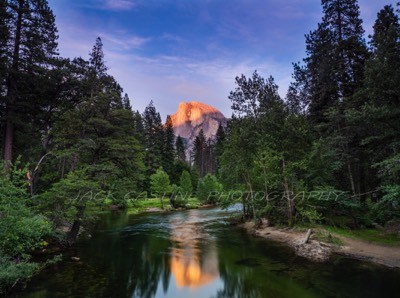  2019 08 02 - Half Dome from Sentinel Bridge - Yosemite NP, California 