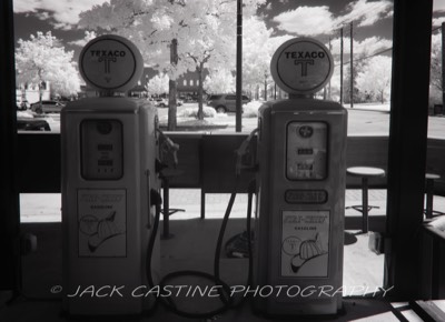  2020 06 07 - Old Texaco Gas Pumps - McKinney, Texas - 850 nm IR 