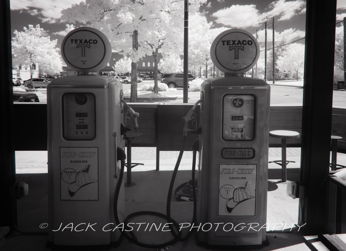  2020 06 07 - Old Texaco Gas Pumps - McKinney, Texas - 850 nm IR 