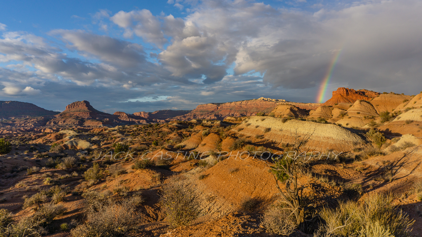 2016 11 06 - Pariah Town Site with Rainbow - Kenab, Utah 